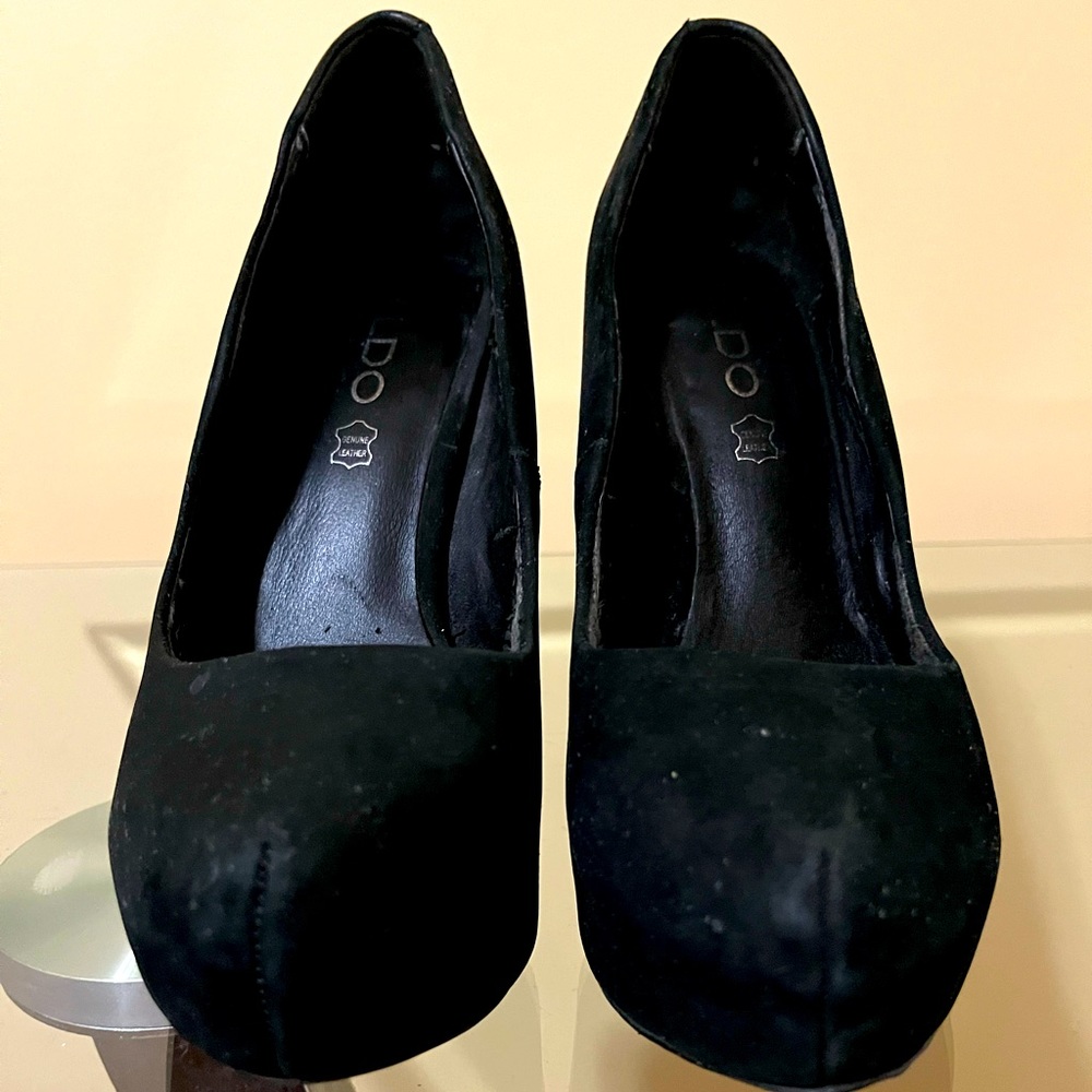 Aldo Black Suede Heels